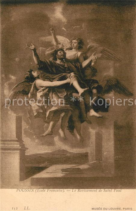 Kuenstlerkarte Poussin Ravissement de Saint-Paul