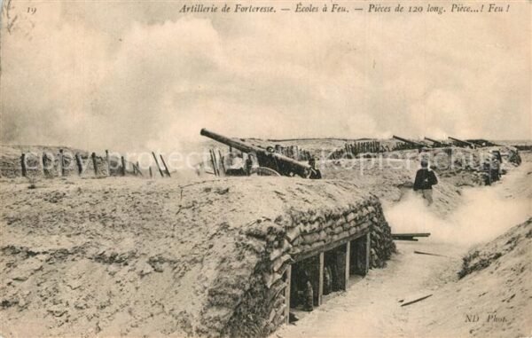 Militaria Frankreich Artillerie de Fortesse Ecoles a Feu