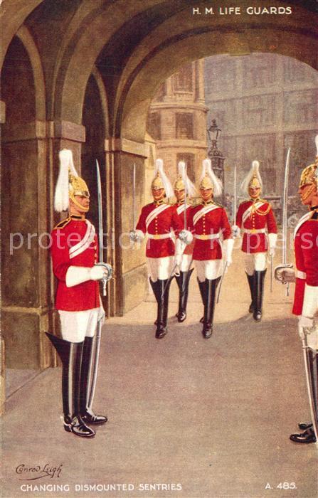Leibgarde Wache Life Guards Changing dismounted Sentrie