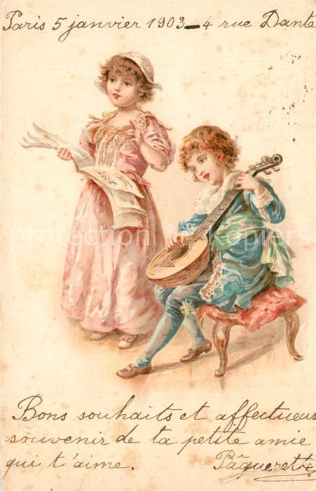 Kinder Child Enfants Mandoline Gesang