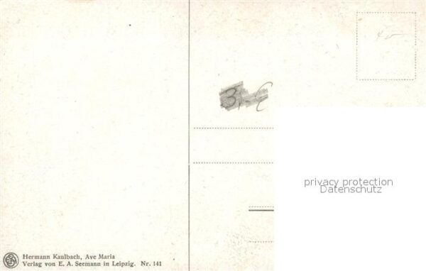Kaulbach Hermann Ave Maria Verlag-Seemann-Nr. 141 Nonne – Bild 2
