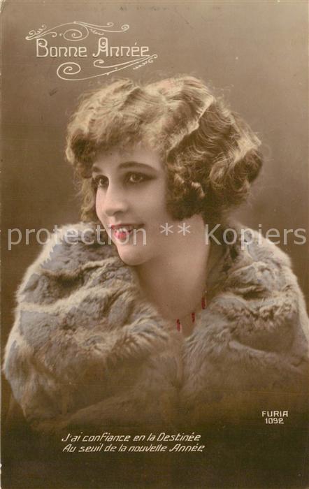 Foto FURIA Nr. 1092 Neujahr Frau Pelzmantel