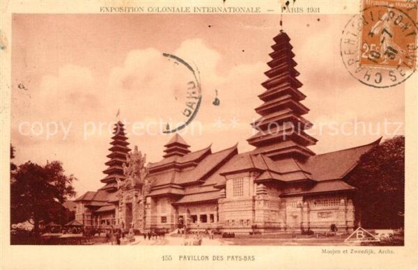Exposition Coloniale Paris 1931 Pavillon des Pays-Bas