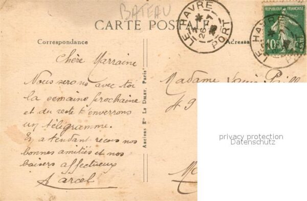 Dampfer Oceanliner Transatlantique France Le Havre – Bild 2