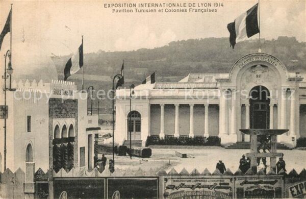 Exposition Internationale Lyon 1914 Pavillon Tunisien Colonies Francaises