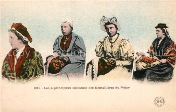 Trachten Frankreich Dentellieres du Velay Kl?pplerinnen
