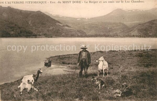 Hirte Ziegen Mont Dore Berger Lac Chambon