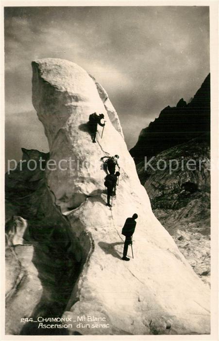 Bergsteigen Klettern Chamonix Mont Blanc Ascension d_un Sera