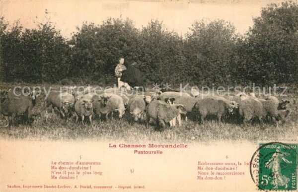 Schaeferei Landwirtschaft Pastourelle Chanson Morvandelle