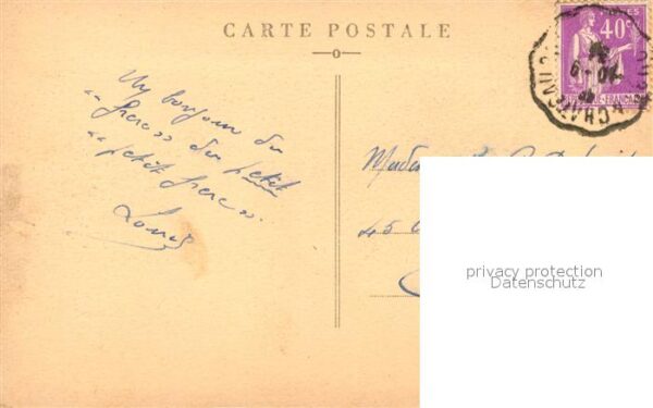 Kartenspiel-Postkarte Le Centre Dimanche au Village – Bild 2