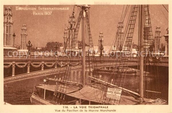 Exposition Internationale Paris 1937 Boie Triomphale Pavillon de la Marine M