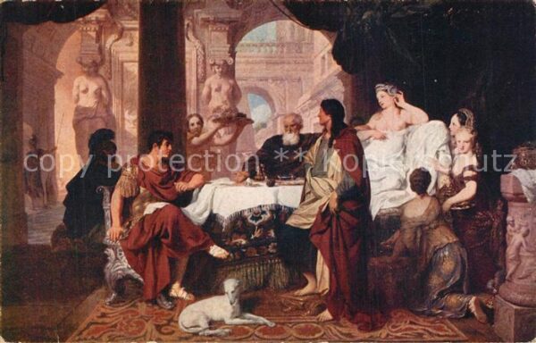 Kuenstlerkarte G. Lairesse Antonius bei Cleopatra