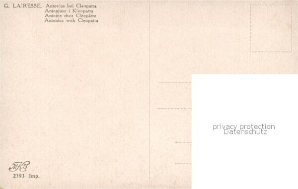 Kuenstlerkarte G. Lairesse Antonius bei Cleopatra – Bild 2