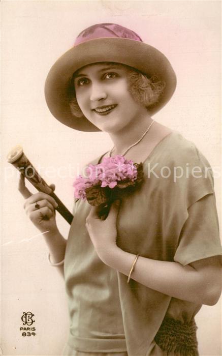 Frauen Hutmode Blumen Foto-CB-Paris-Nr. 834