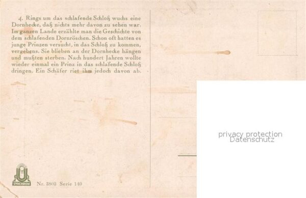 M?rchen Sagen Dornr?schen K?nstlerkarte Otto Kubel Br – Bild 2
