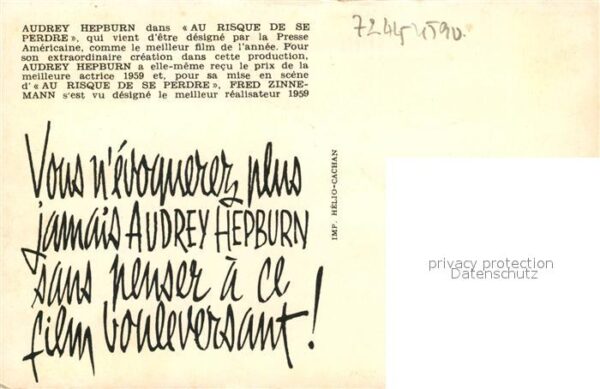 Schauspieler Audrey Hepburn Warner Bros Au risque de – Bild 2
