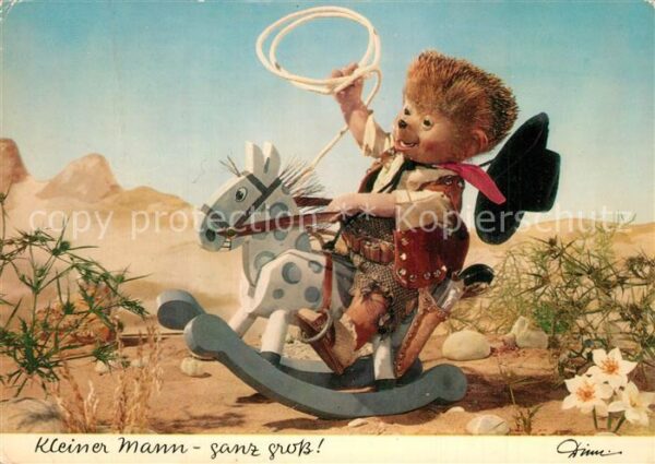 Mecki Nr. 339 Schaukelpferd Cowboy