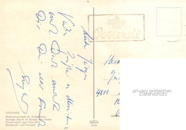 Oostende Ostende Blumenuhr und Postamt – Bild 2
