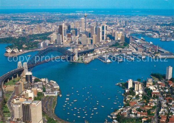 Sydney New South Wales Fliegeraufnahme Skyline Harbour