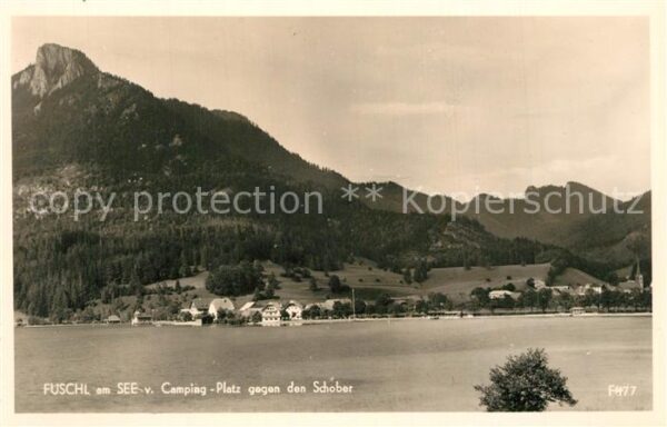 Fuschl See Salzkammergut Campingplatz Blick gegen den Schober