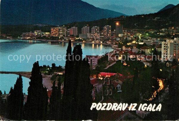 Igalo Panorama Nachtaufnahme