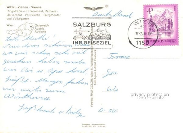 Wien Ringstrasse mit Parlament Rathaus Unive – Bild 2