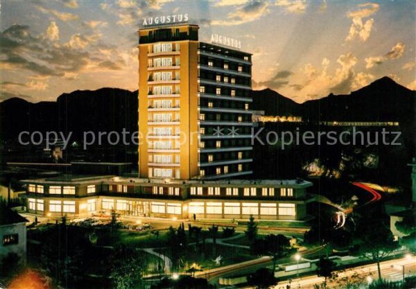 Montegrotto Terme Hotel Augustus Terme Nachtaufnahme
