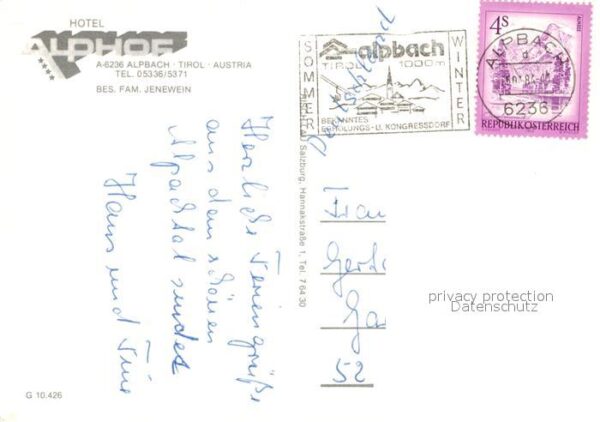 Alpbach Hotel Alphof Ortsmotiv mit Kirche Winte – Bild 2