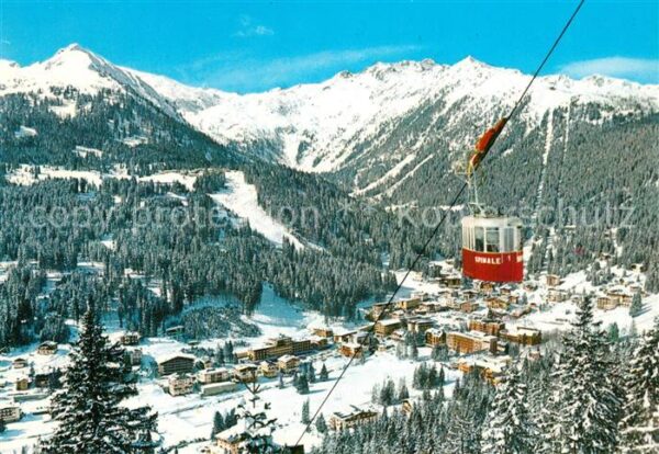 Madonna di Campiglio Veduta invernale con la Funivia di Prad
