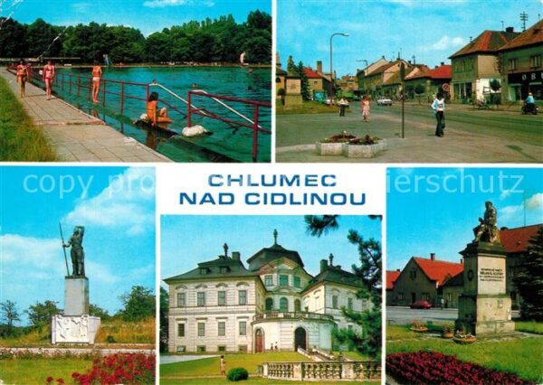 Chlumec Cidlinou Chlumetz Zidlina Freibad Platz Innenstadt Denkmal Schlos