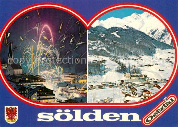 Soelden Oetztal Winterpanorama Ötztaler Alpen Ortsansic