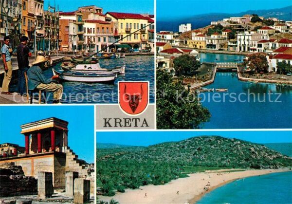 Kreta Crete Hafen Fischerdorf Strand Tempel Antike