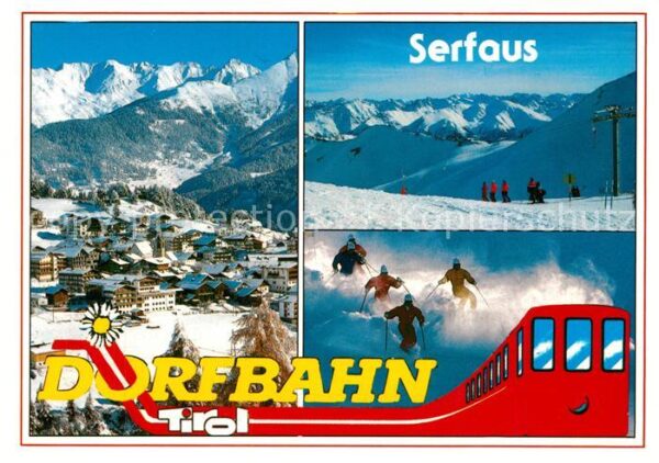 Serfaus Tirol Panorama Wintersportplatz Alpen Skigebi
