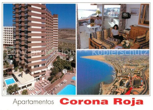 Playa del Ingles Apartamentos Corona Roja vista aérea