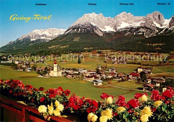 Going Wilden Kaiser Tirol Panorama Kaisergebirge Sommerfrische