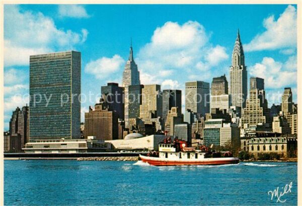 New York City Skyline view from the East River United