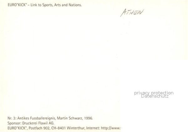 Athen Griechenland Euro Kick Nr. 3 Antikes Fussballereigni – Bild 2