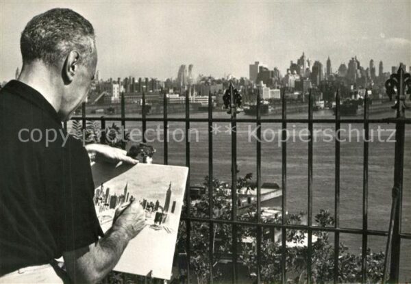New York City View of Manhattan Painter