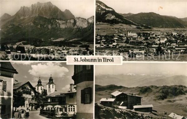St Johann Tirol Gesamtansicht mit Alpenpanorama Berghäu