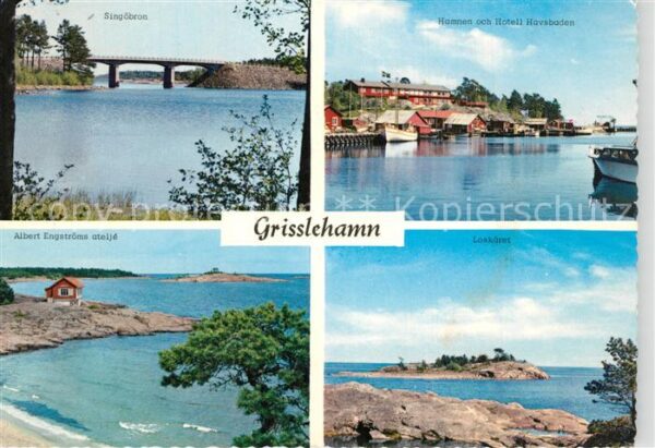Grisslehamn Singöbron Albert Engströms ateljé Hamne