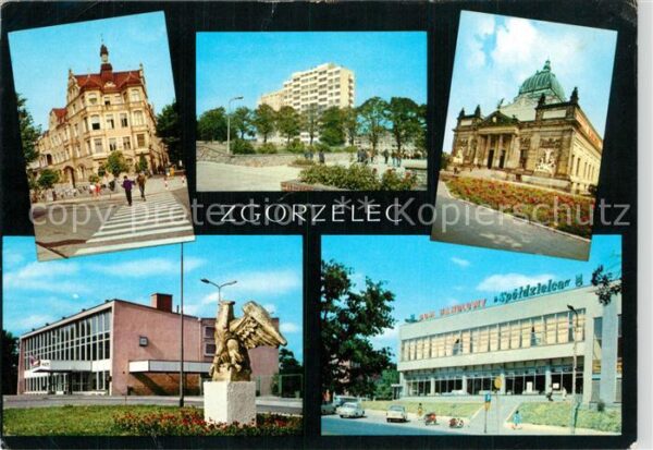 Zgorzelec Rathaus Wohnsiedlung Palast Bahnhof Kau