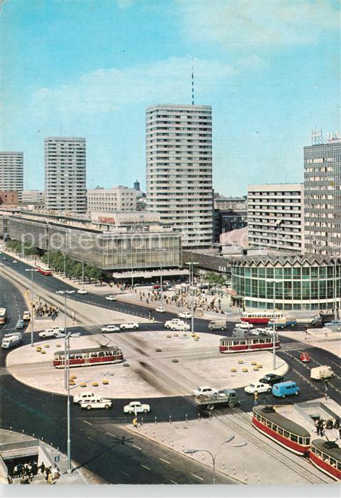 Warszawa Stadtzentrum Kreuzung Kreisverkehr Hoch