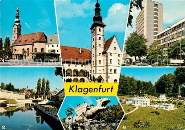 Klagenfurt Woerthersee Heiligengeisplatz Hafen Landkanal Landh
