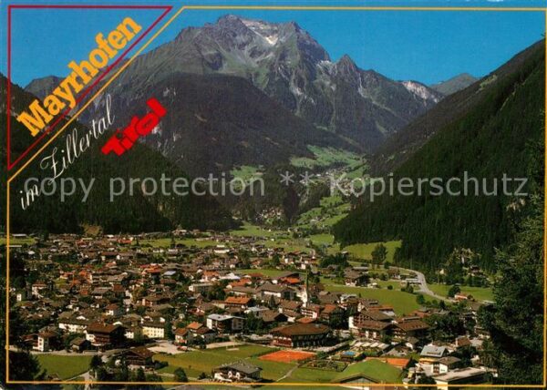 Mayrhofen Zillertal Panorama Blick gegen Grünberg Zillertal