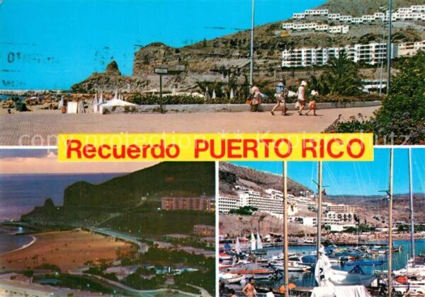 Puerto Rico Gran Canaria Strand Promenade Hafen Segelyachten