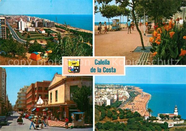 Calella de la Costa Panorama Küste Strand Promenade Strasse