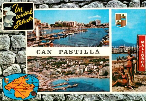 Can Pastilla Palma de Mallorca Hafen Strand Hotels Fliegeraufnahme Lan