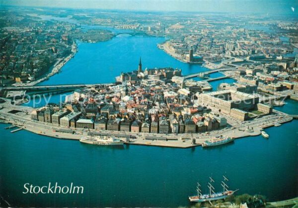 Stockholm Gamla Stan Slottet och Stadshuset flygb