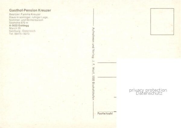 Goldegg Gasthof Pension Kreuzer Fremdenzimmer W – Bild 2
