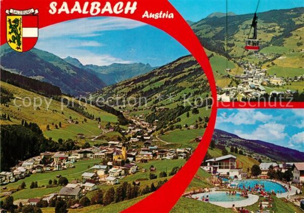 Saalbach-Hinterglemm Panorama Höhenluftkurort Freibad Bergba